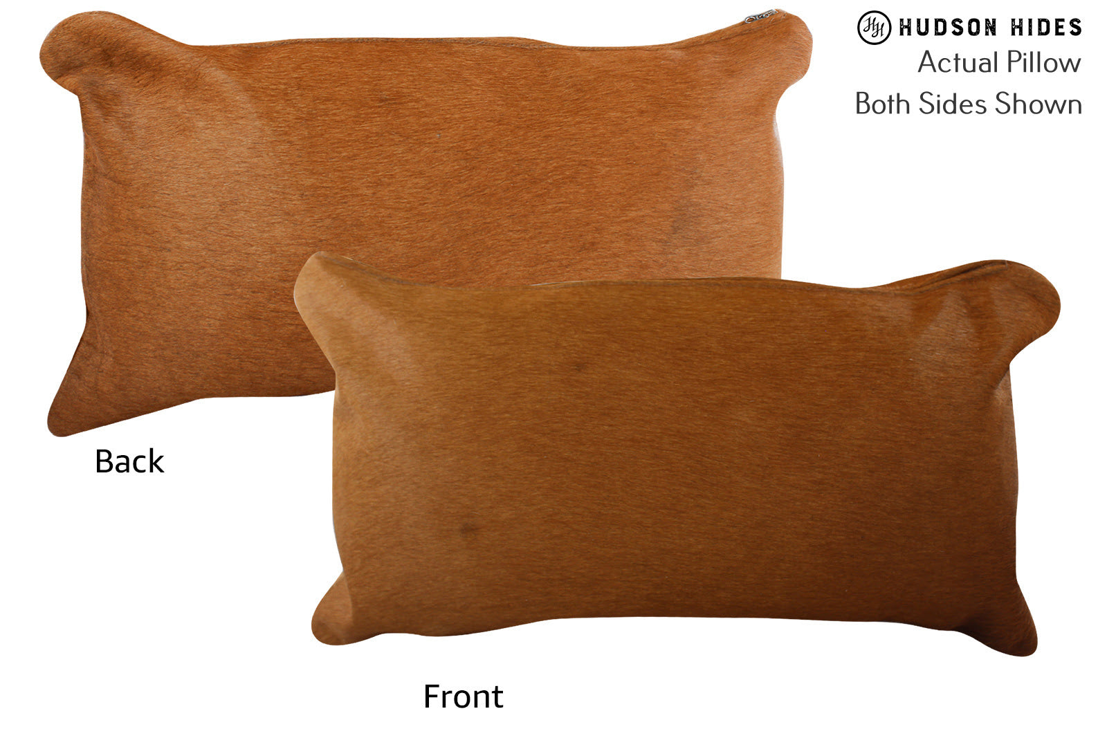 Solid Brown Cowhide Pillow #73726