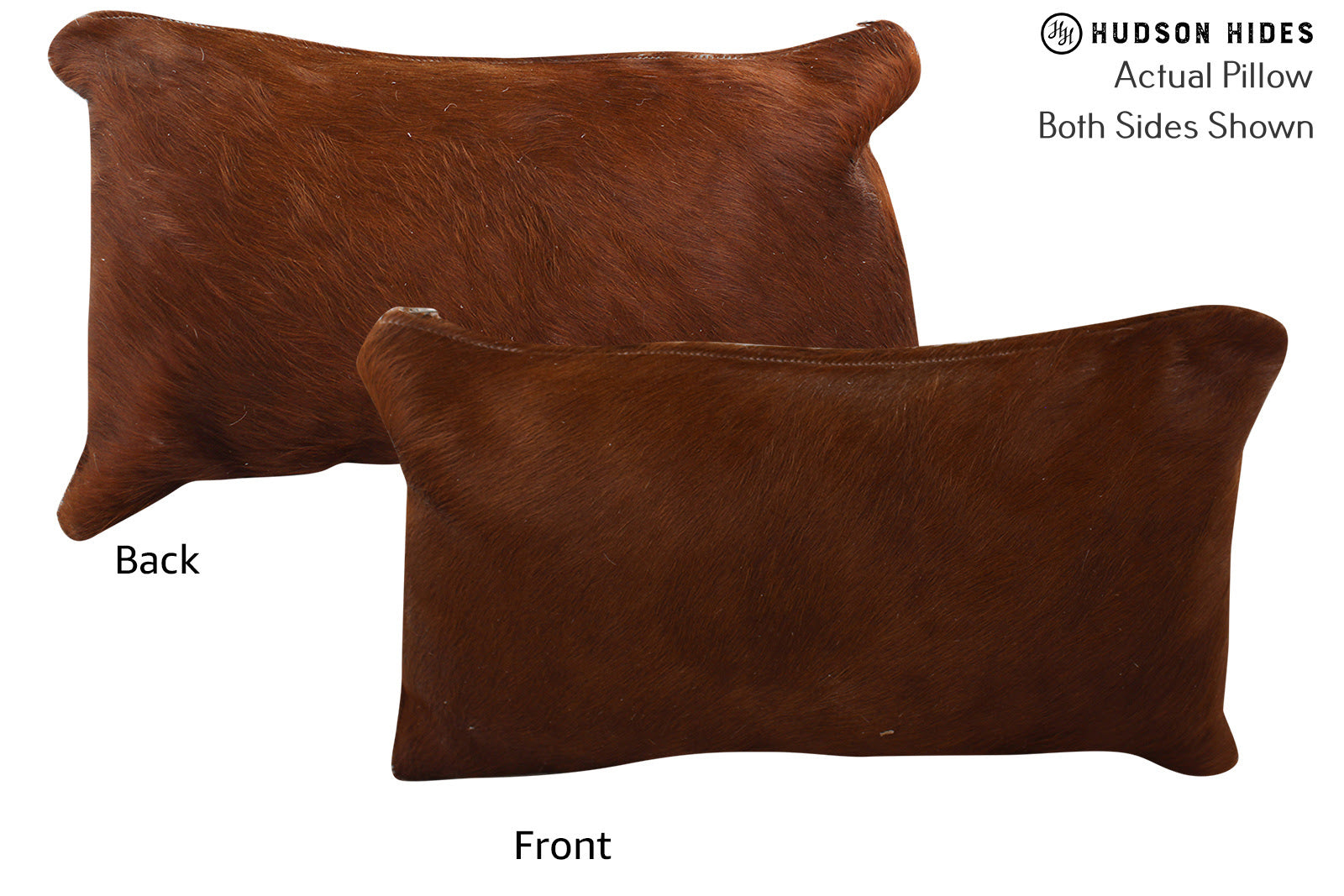 Solid Brown Cowhide Pillow #73744