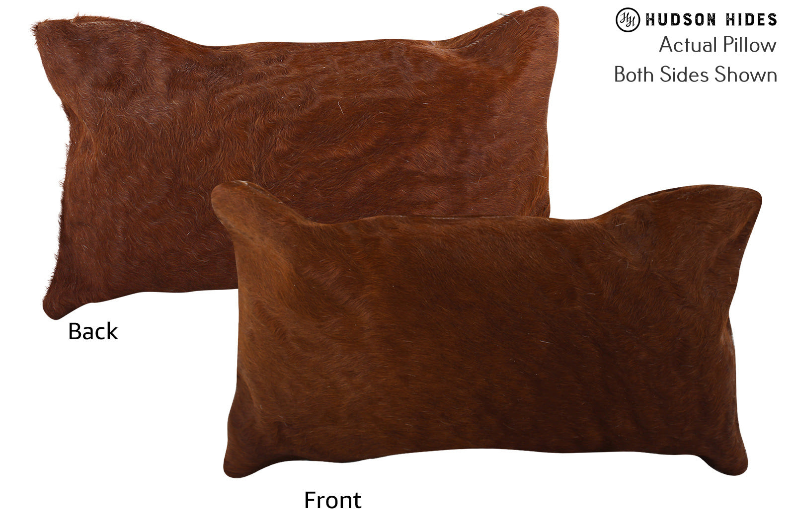 Solid Brown Cowhide Pillow #73758