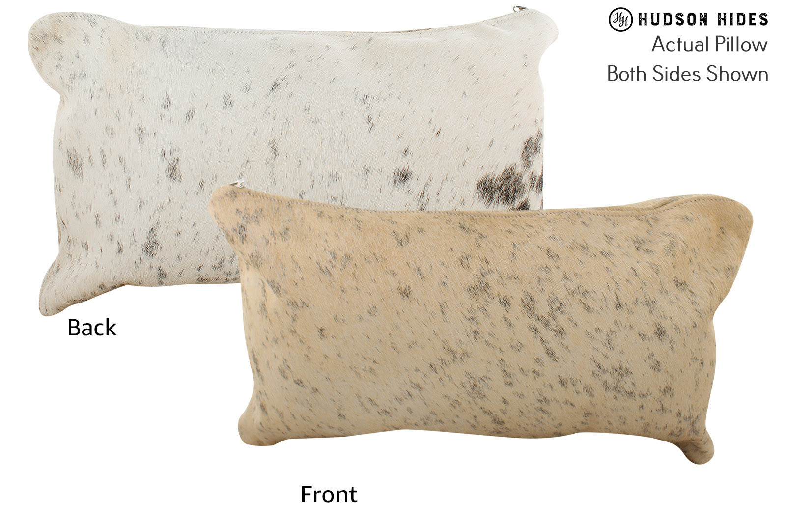 Salt and Pepper Brown Cowhide Pillow #73766