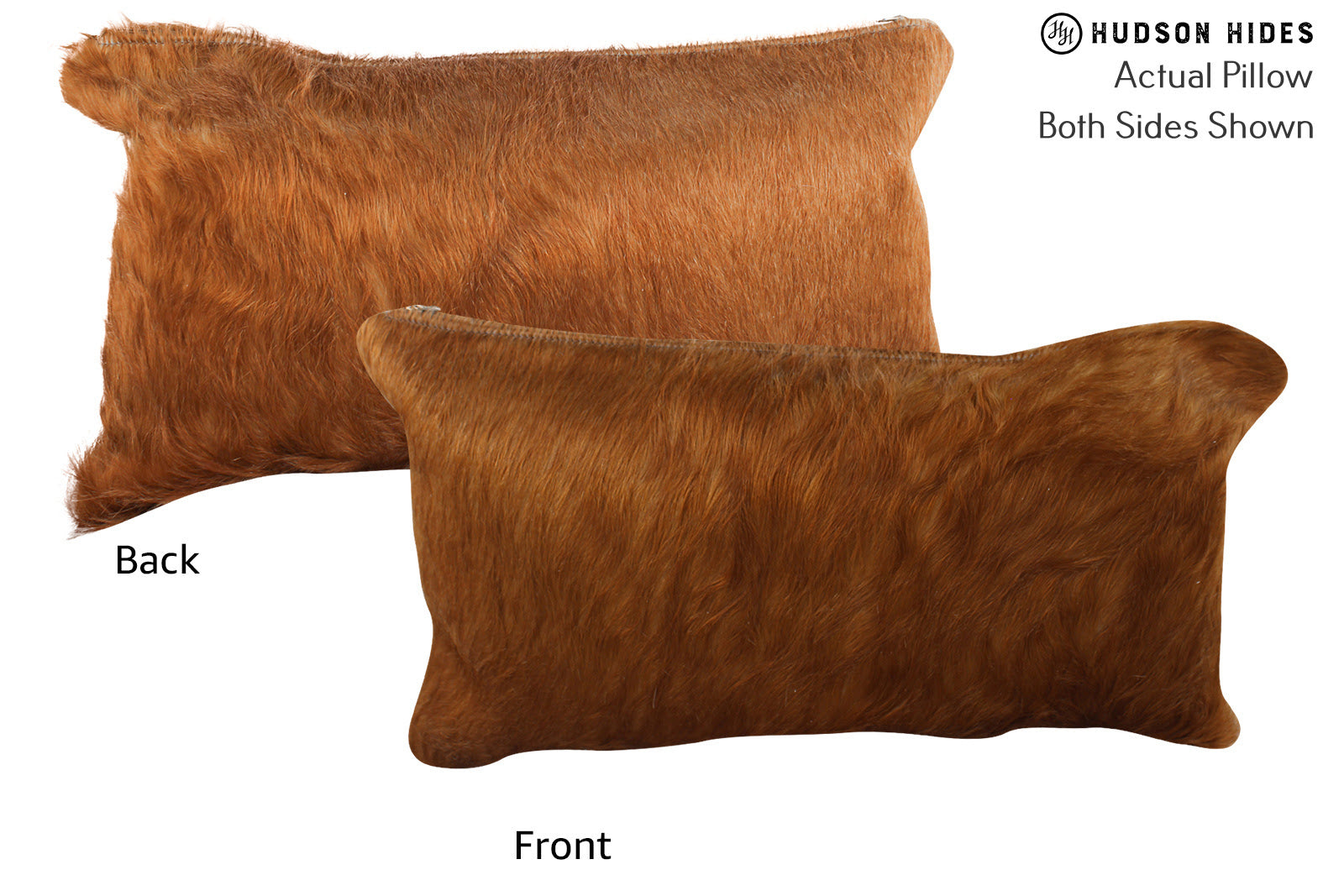 Solid Brown Cowhide Pillow #73770