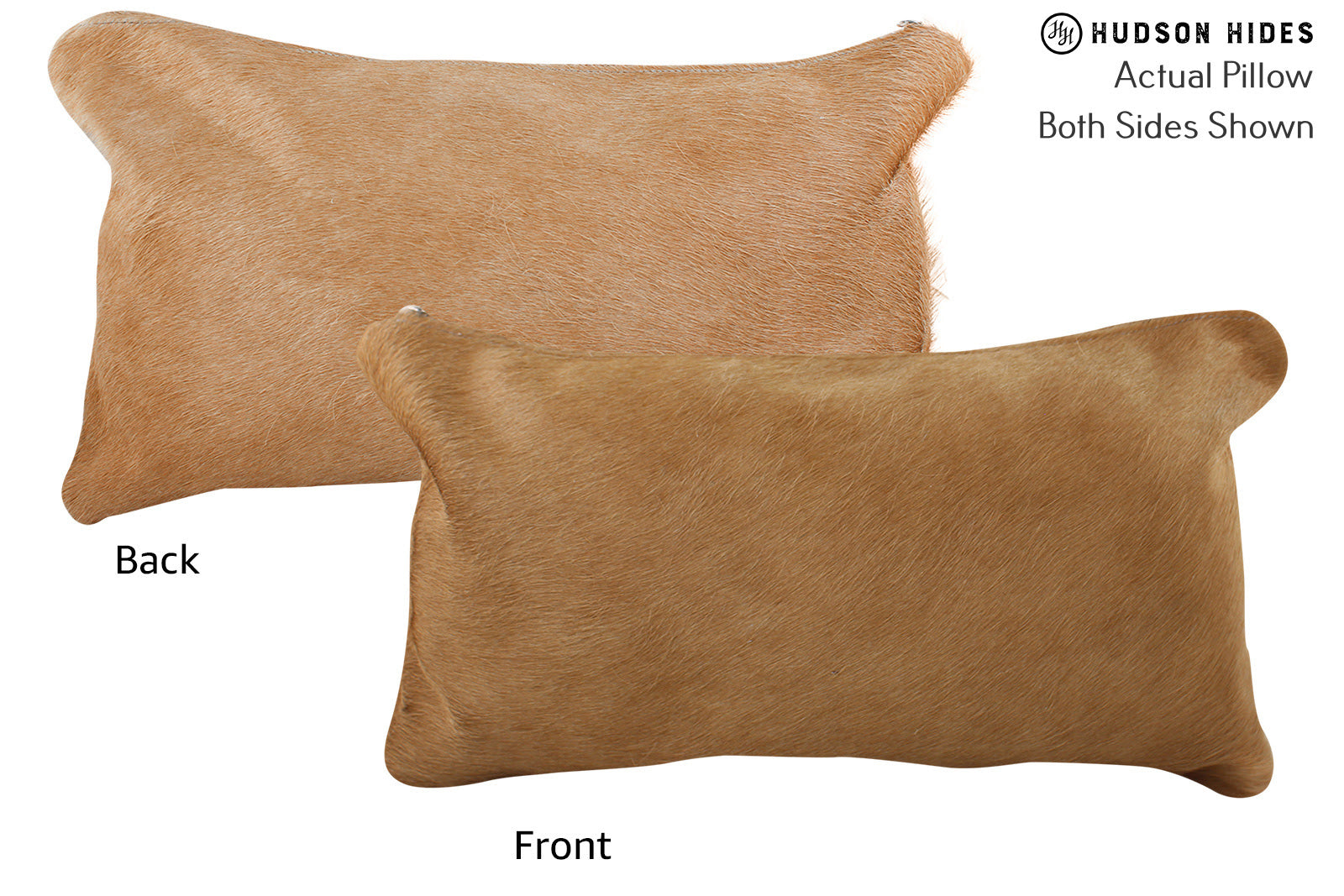 Solid Brown Cowhide Pillow #73771