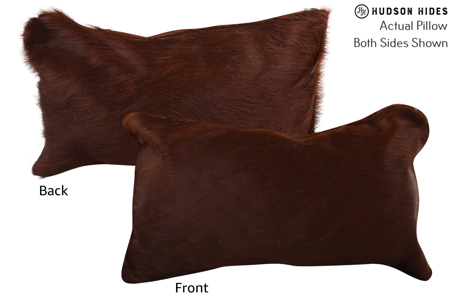 Solid Brown Cowhide Pillow #73773