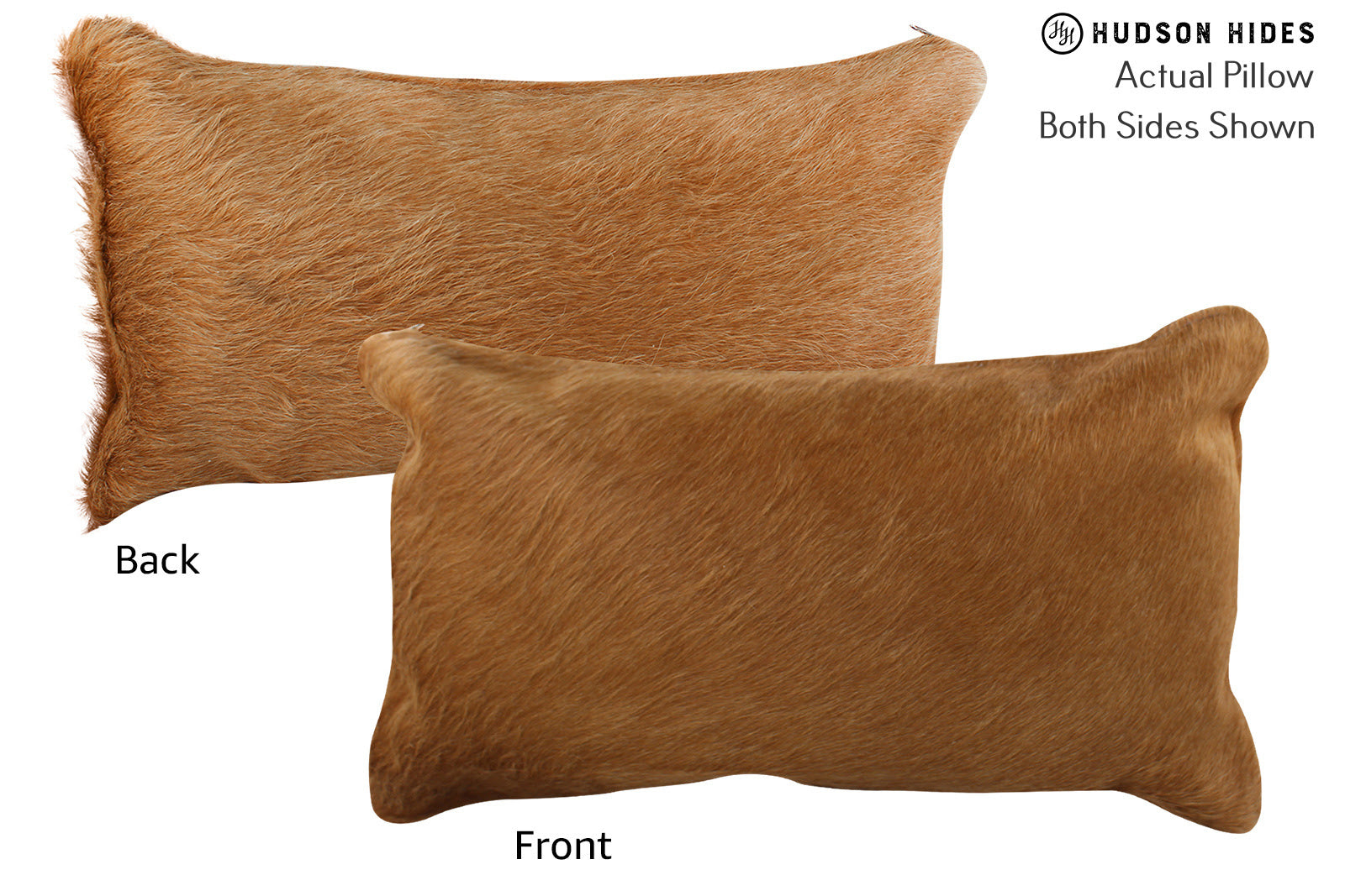 Solid Brown Cowhide Pillow #73774