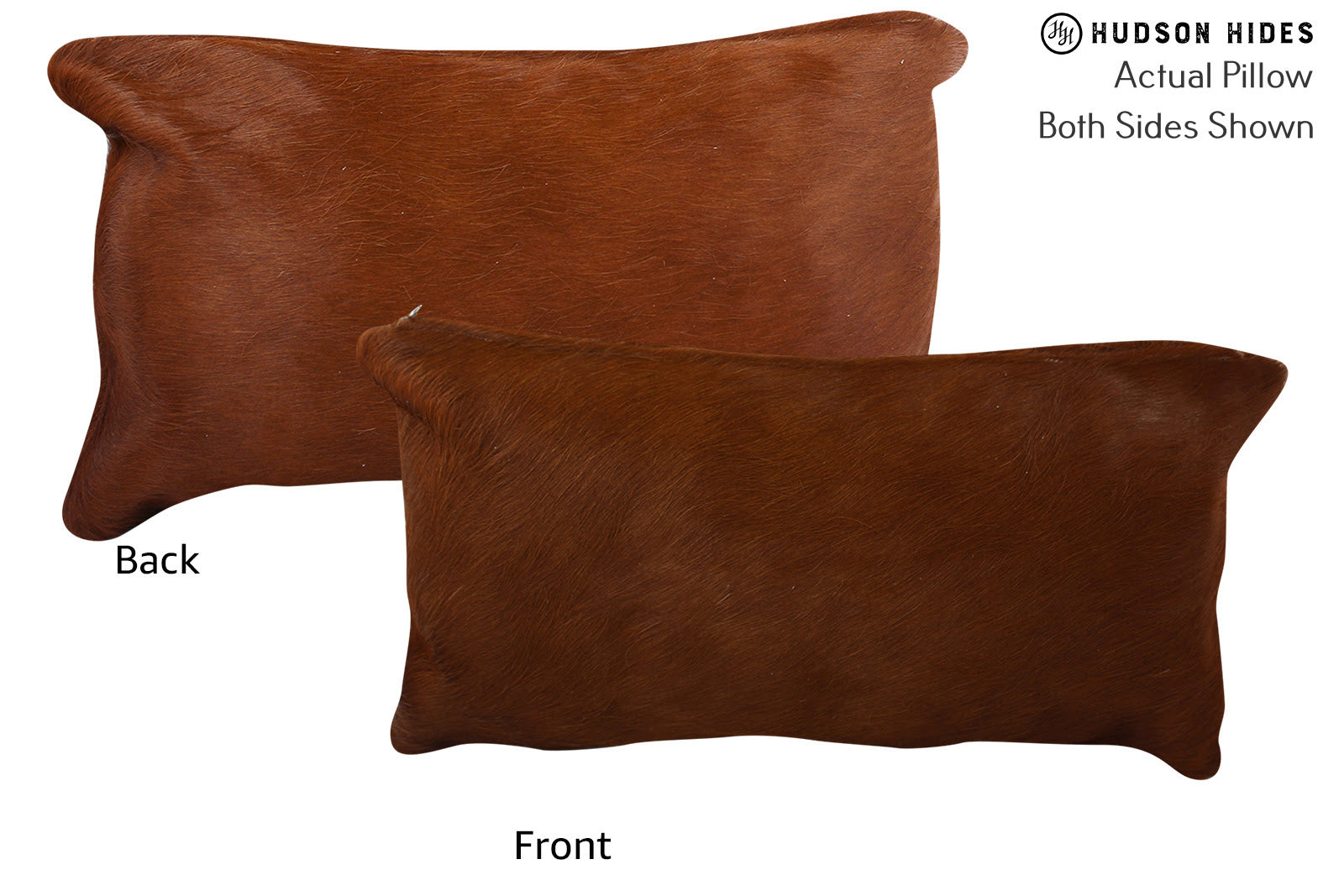 Solid Brown Cowhide Pillow #73777