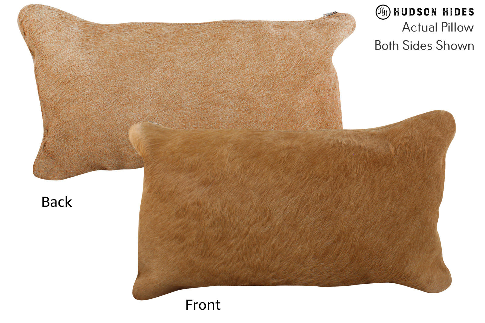 Solid Brown Cowhide Pillow #73778