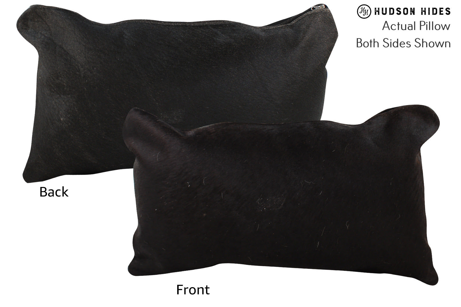 Solid Black Cowhide Pillow #73801