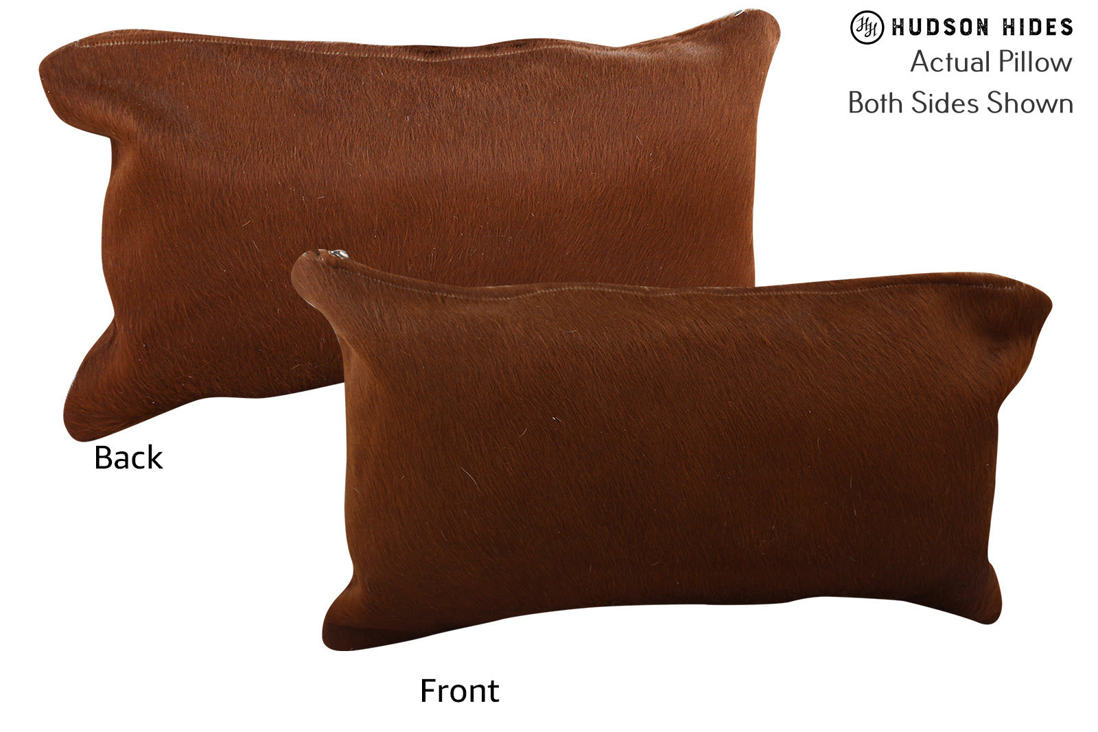 Solid Brown Cowhide Pillow #73802