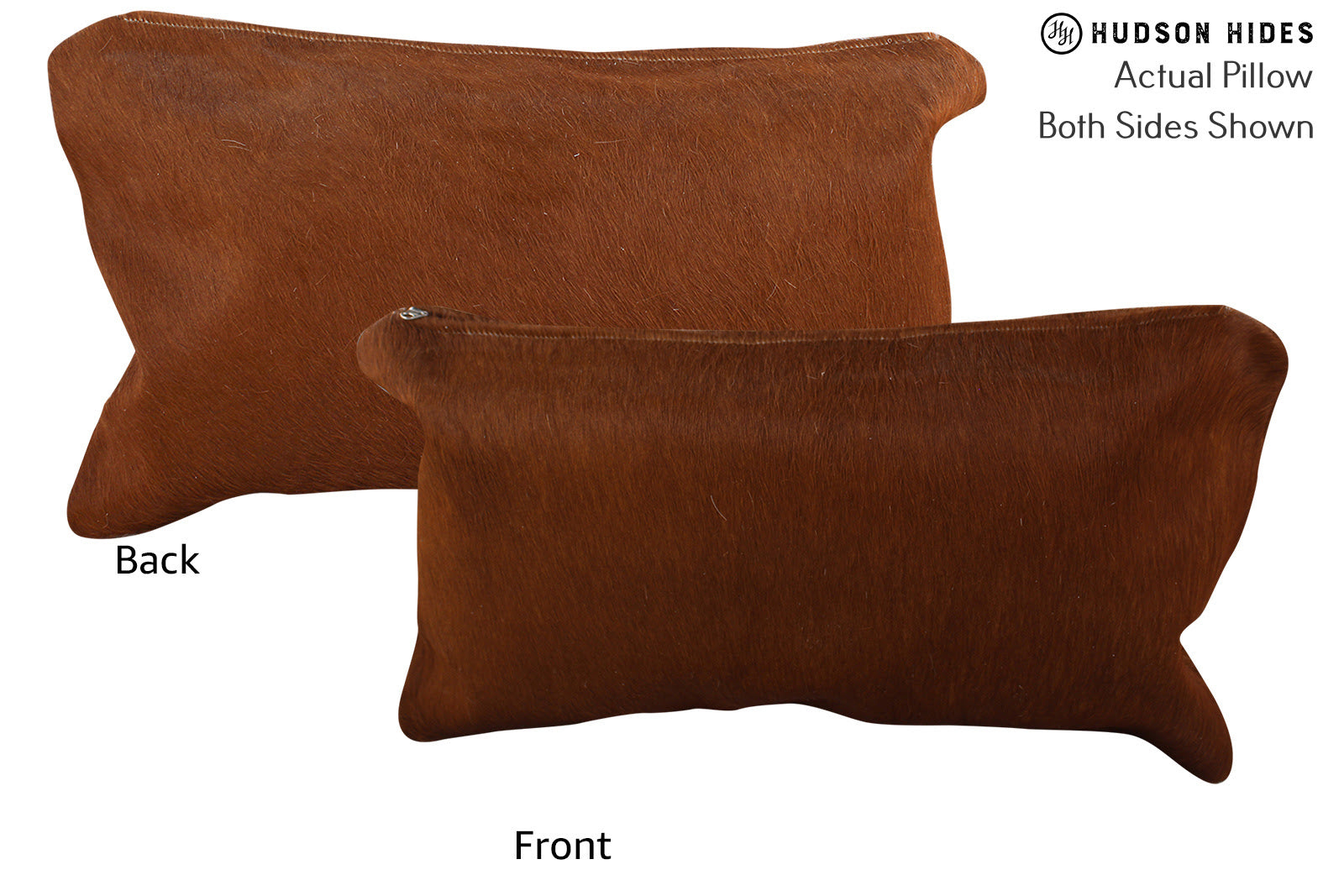 Solid Brown Cowhide Pillow #73815