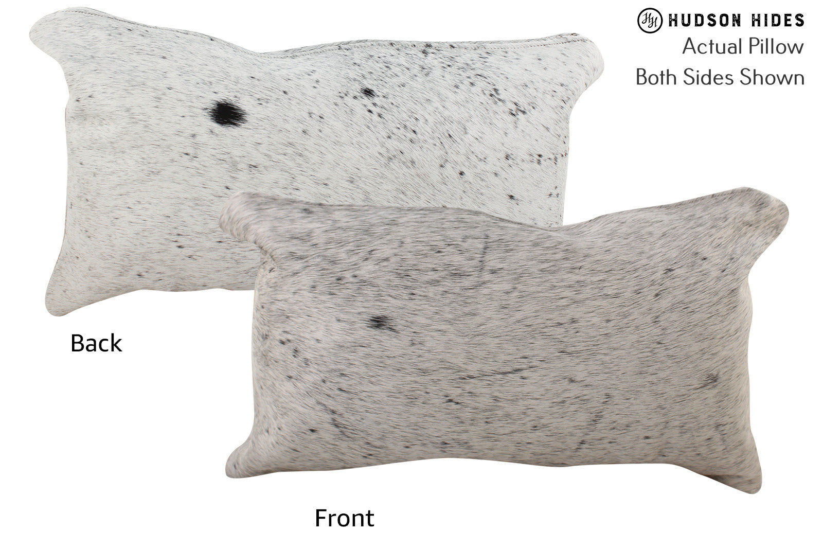 Salt and Pepper Black Cowhide Pillow #73818