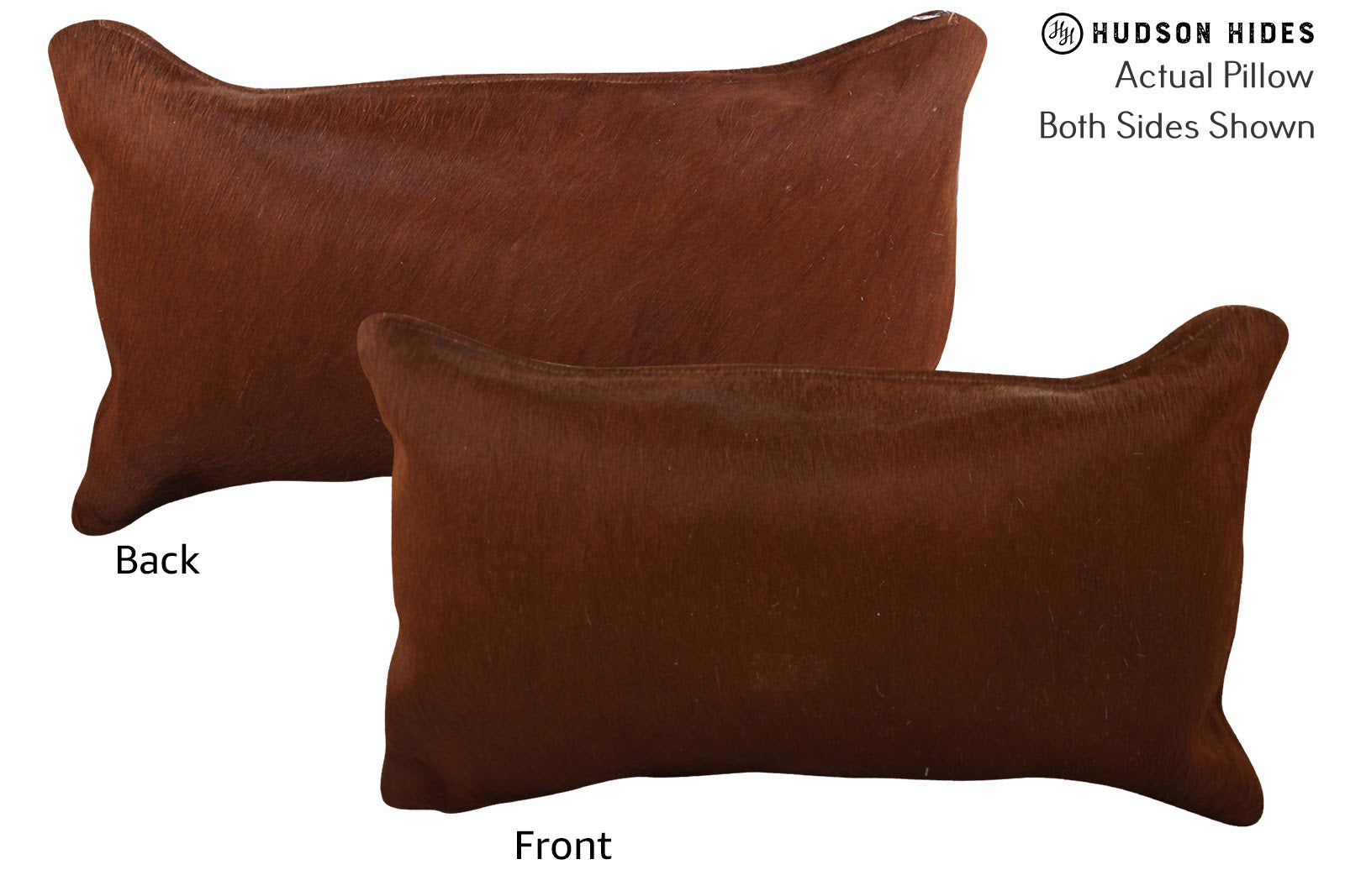 Solid Brown Cowhide Pillow #73819