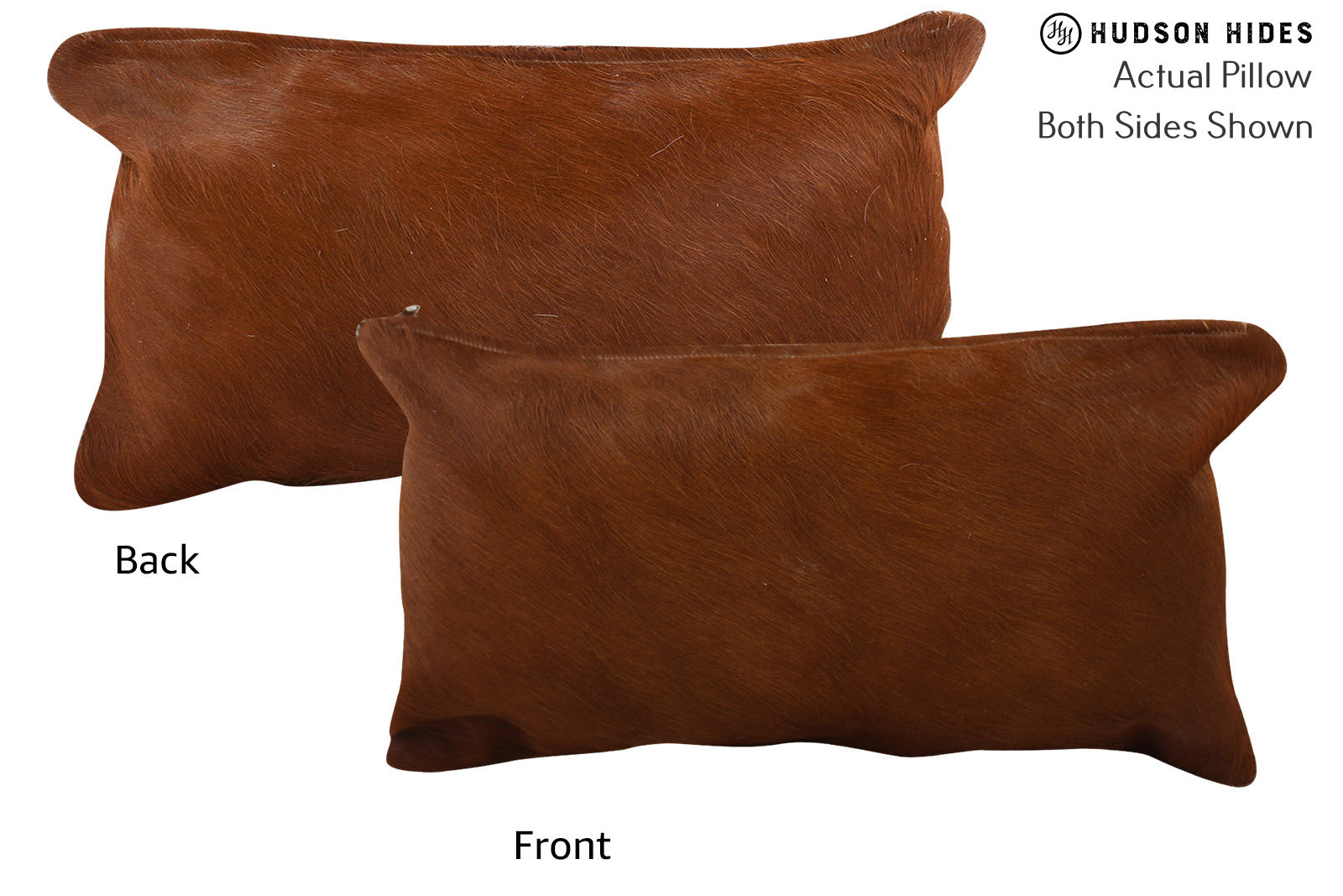 Solid Brown Cowhide Pillow #73825