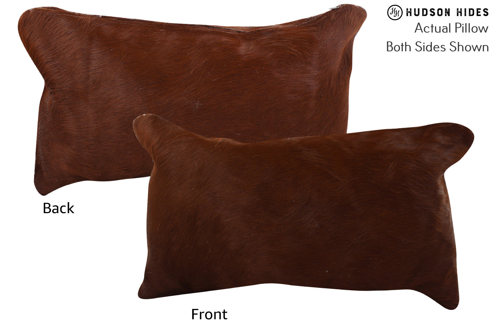 Solid Brown Cowhide Pillow #73833