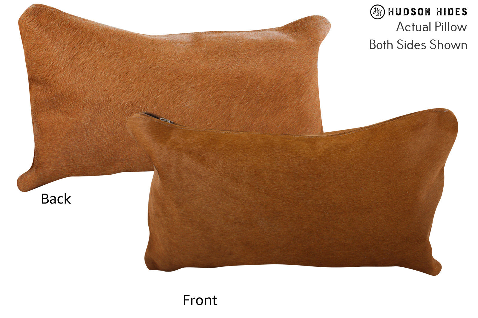 Solid Brown Cowhide Pillow #73836