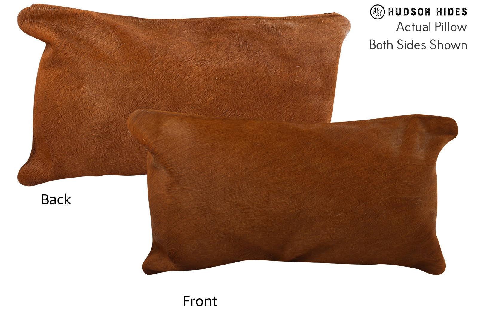 Solid Brown Cowhide Pillow #73871