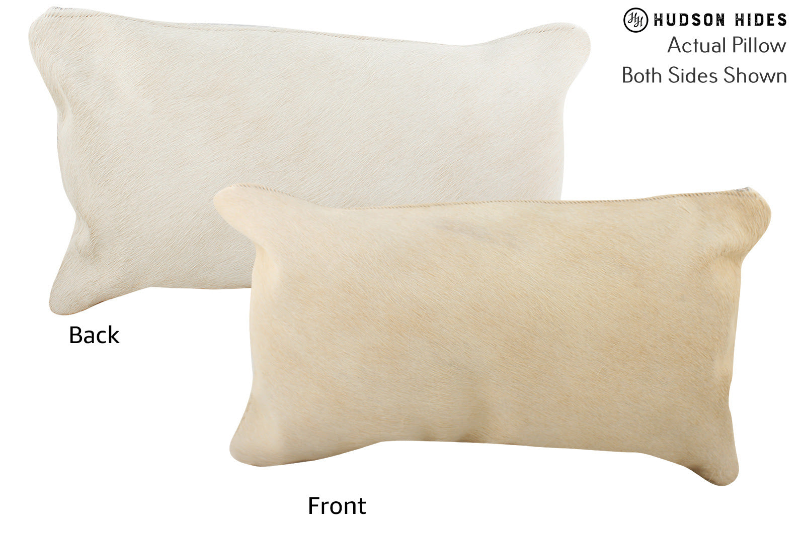 Solid White Cowhide Pillow #73872