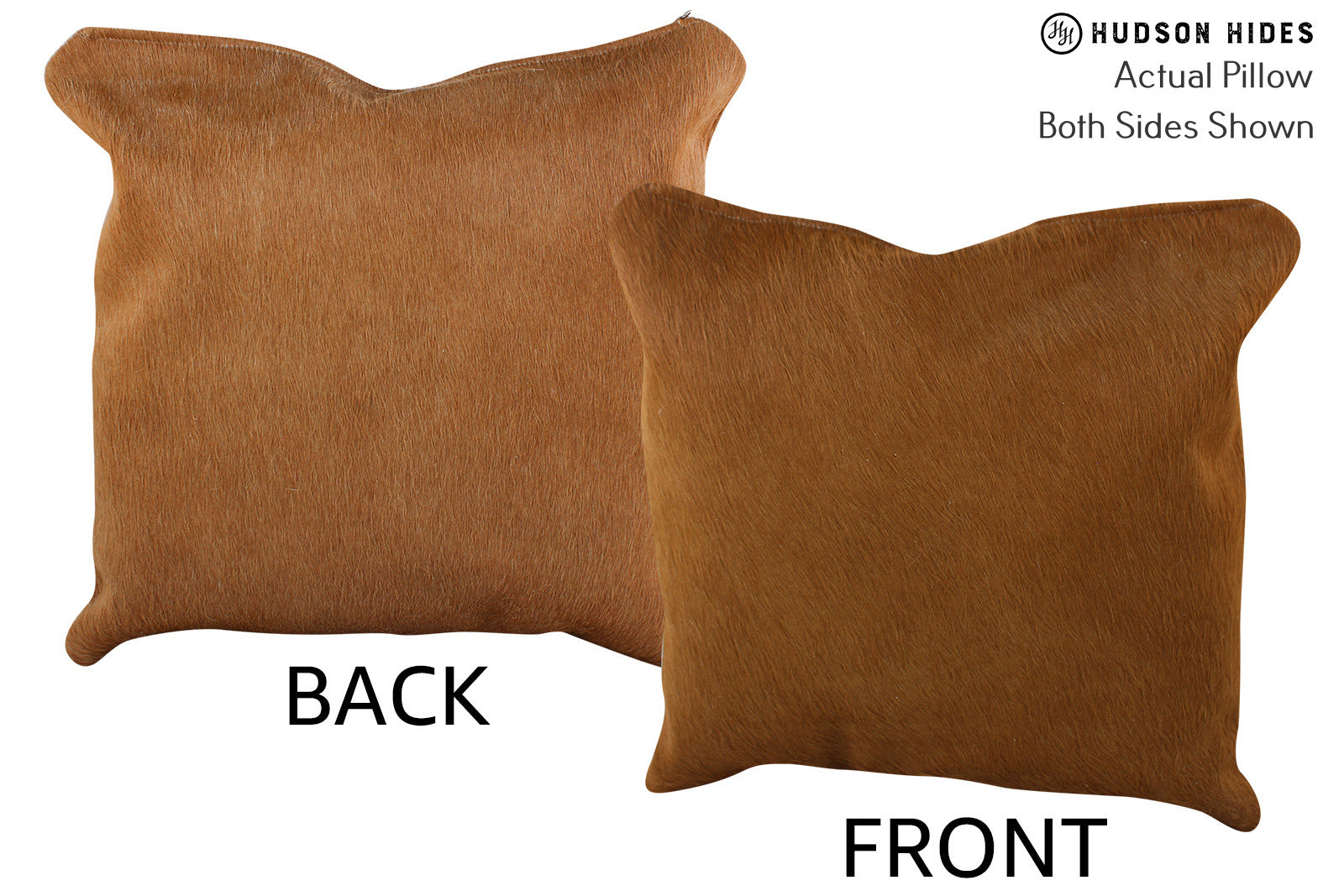 Solid Brown Cowhide Pillow #73975