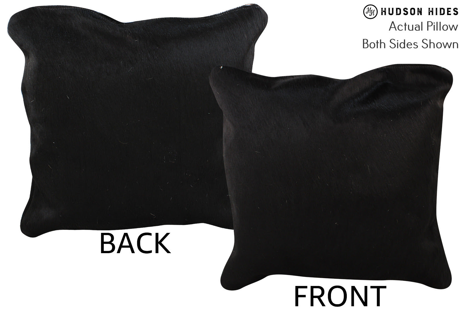 Solid Black Cowhide Pillow #74103