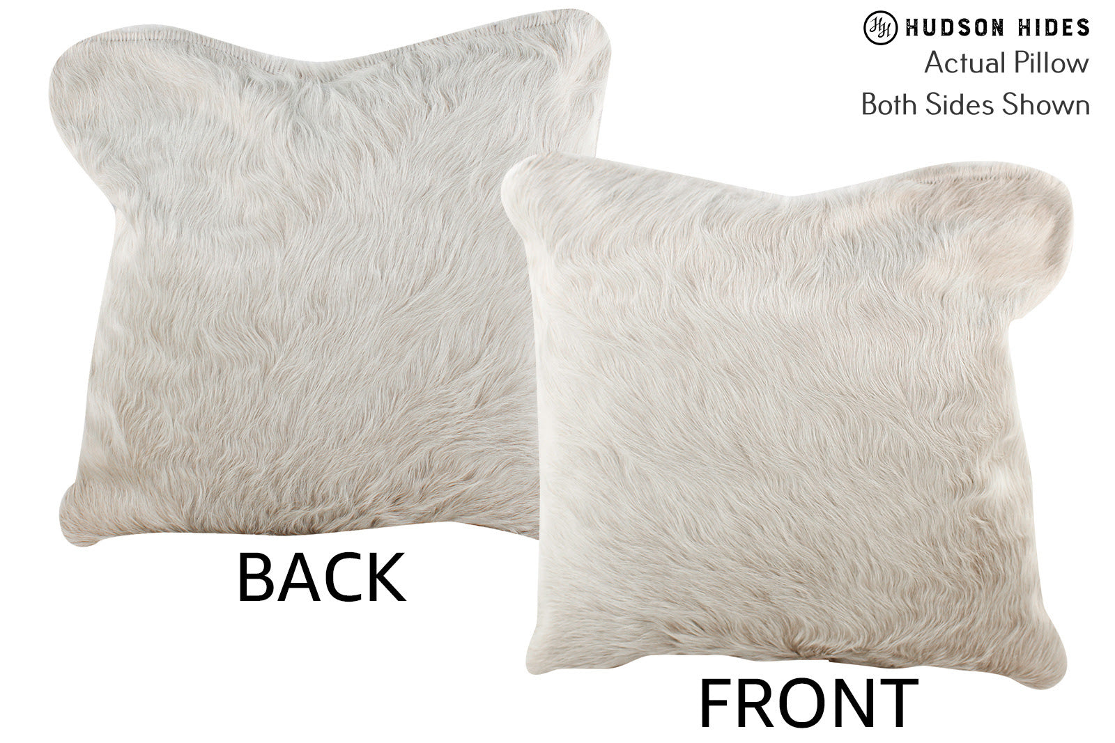 Solid White Cowhide Pillow #74149