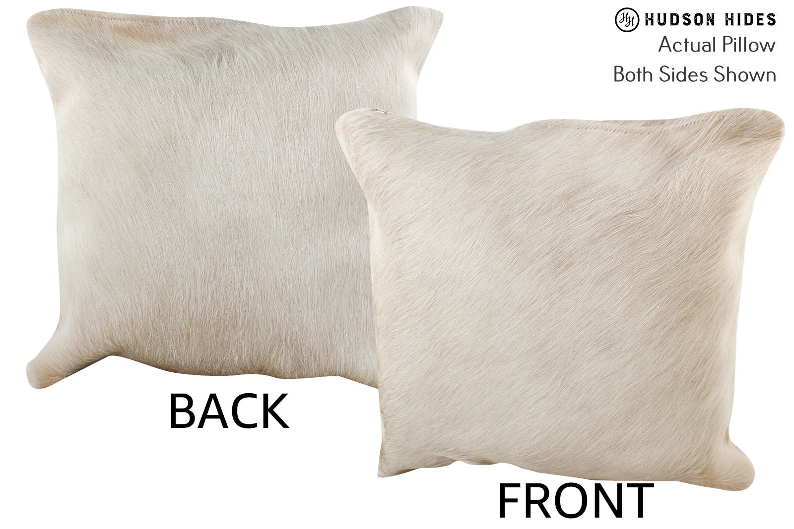 Solid White Cowhide Pillow #74162