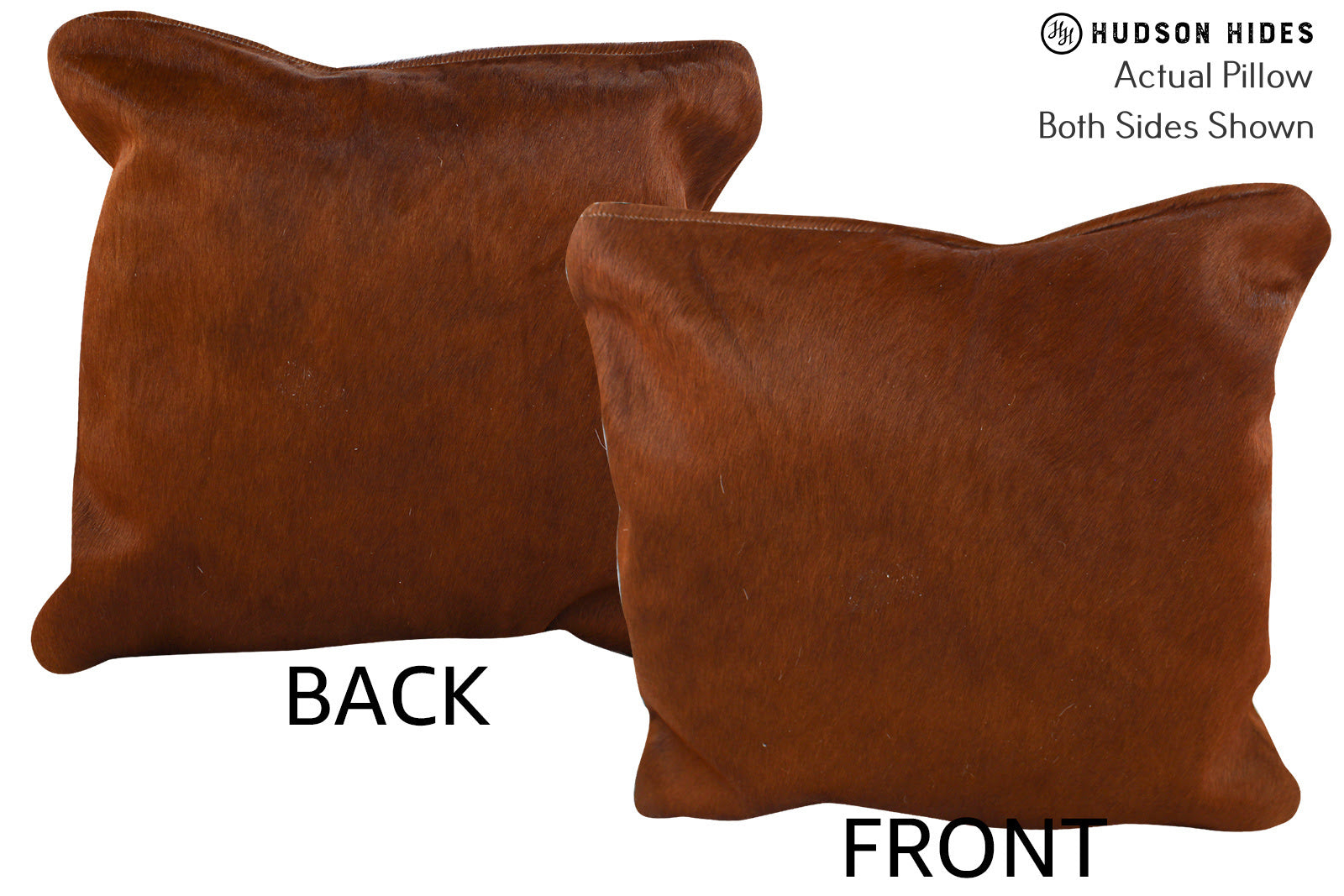 Solid Brown Cowhide Pillow #74180