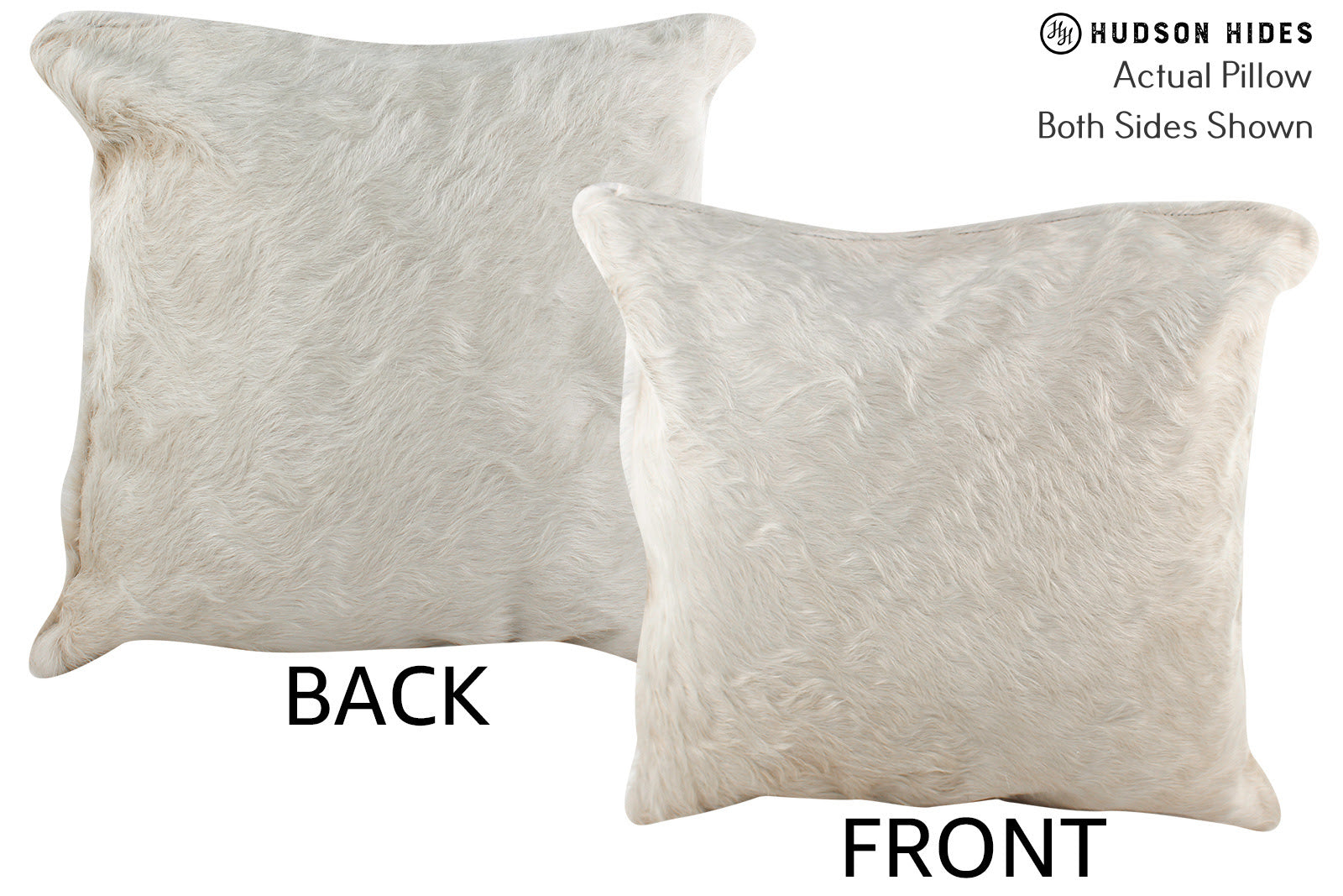 Solid White Cowhide Pillow #74222