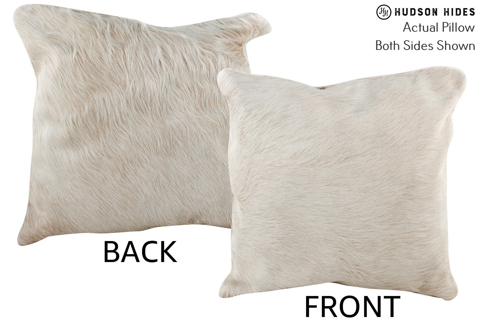 Solid White Cowhide Pillow #74226