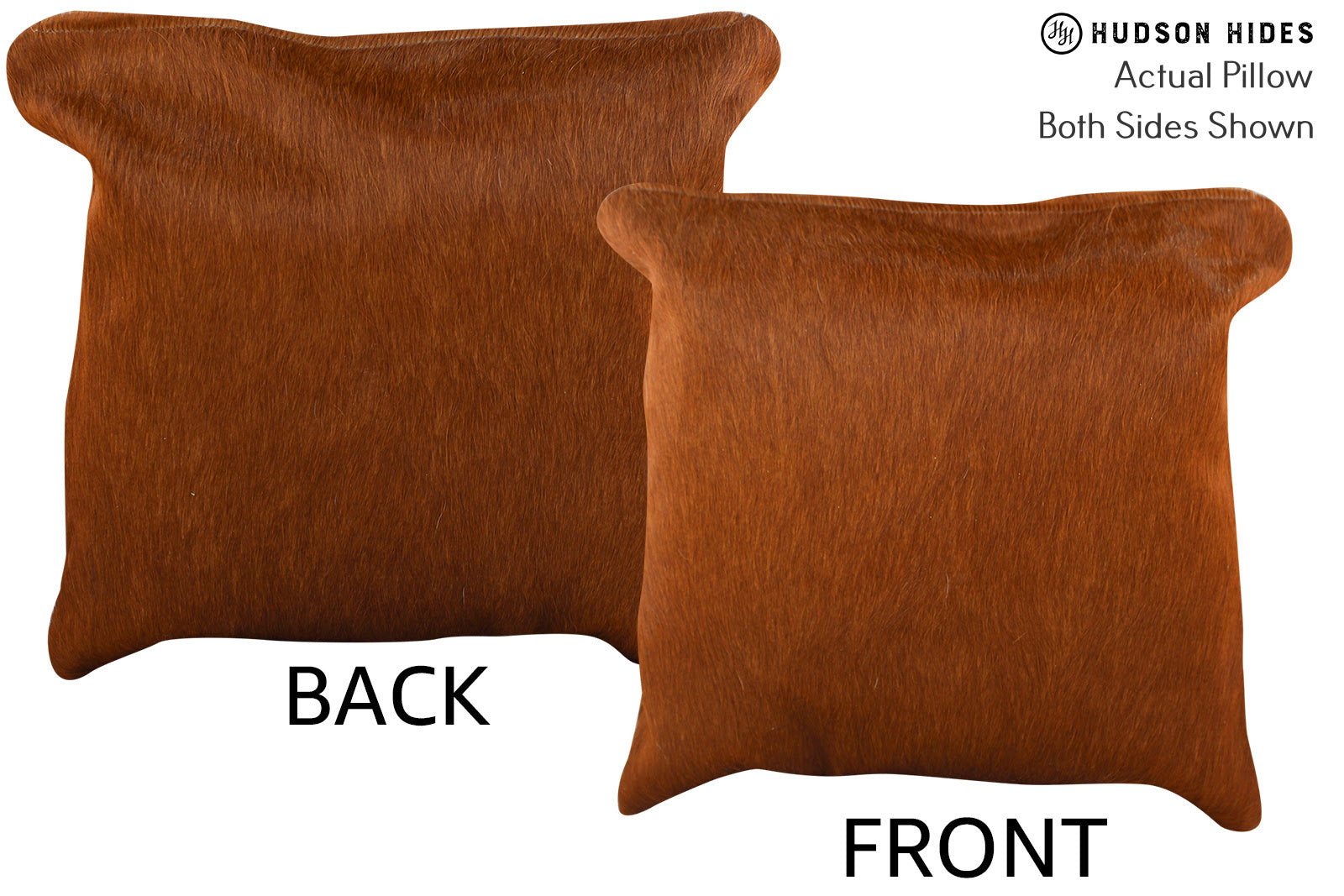 Solid Brown Cowhide Pillow #74239