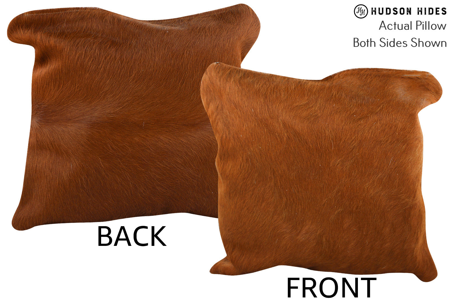 Solid Brown Cowhide Pillow #74263