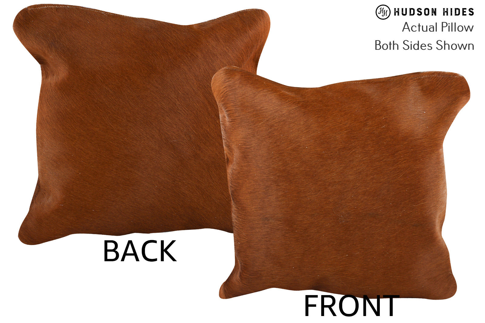 Solid Brown Cowhide Pillow #74268