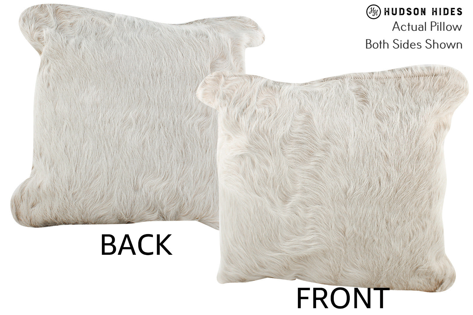 Solid White Cowhide Pillow #74299