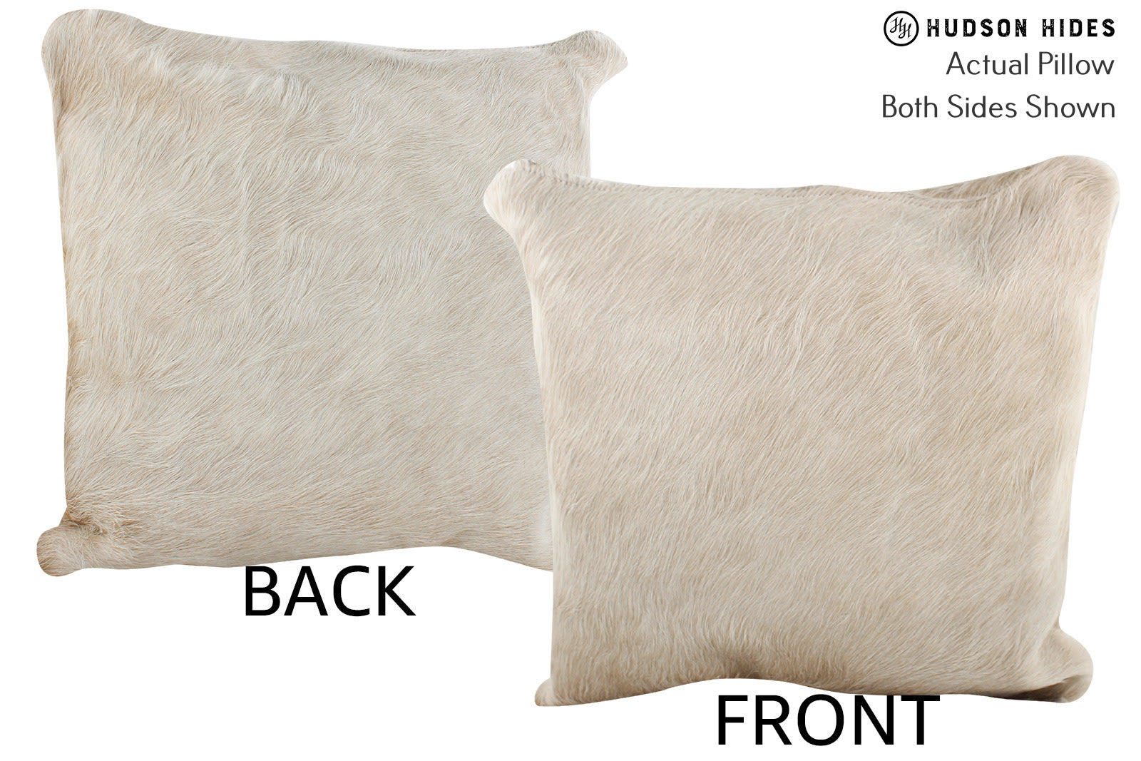 Solid White Cowhide Pillow #74320