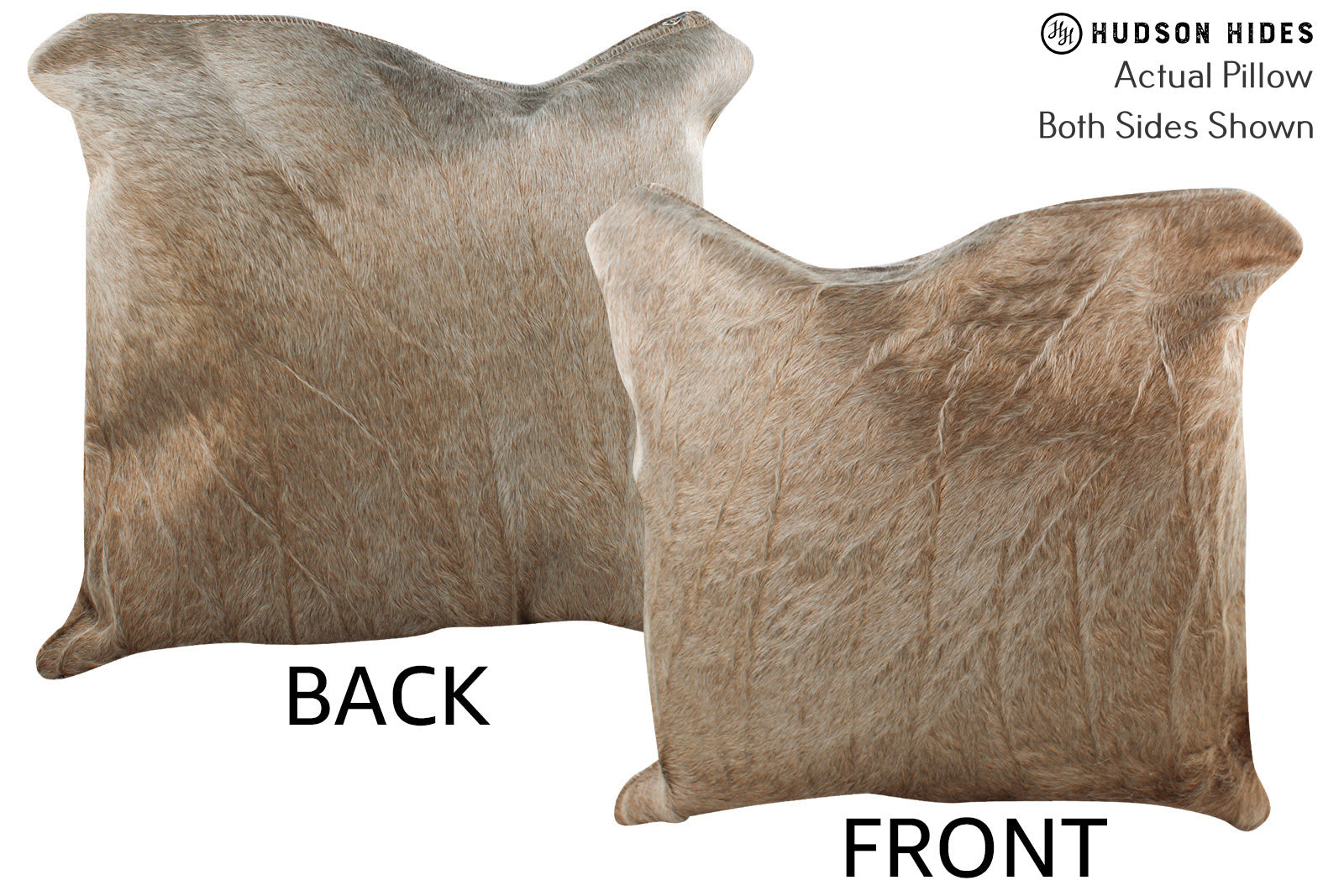 Grey with Beige Cowhide Pillow #74326