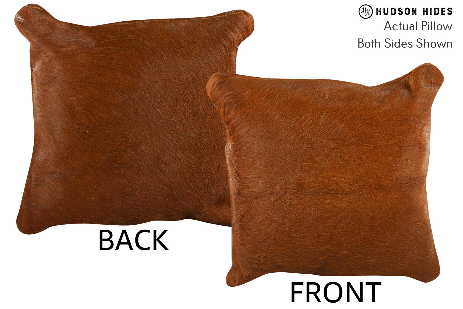 Solid Brown Cowhide Pillow #74346