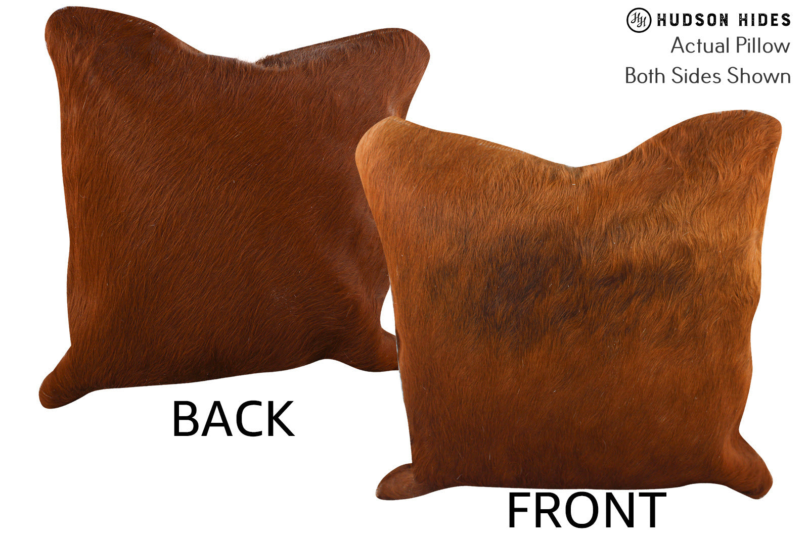 Solid Brown Cowhide Pillow #74354