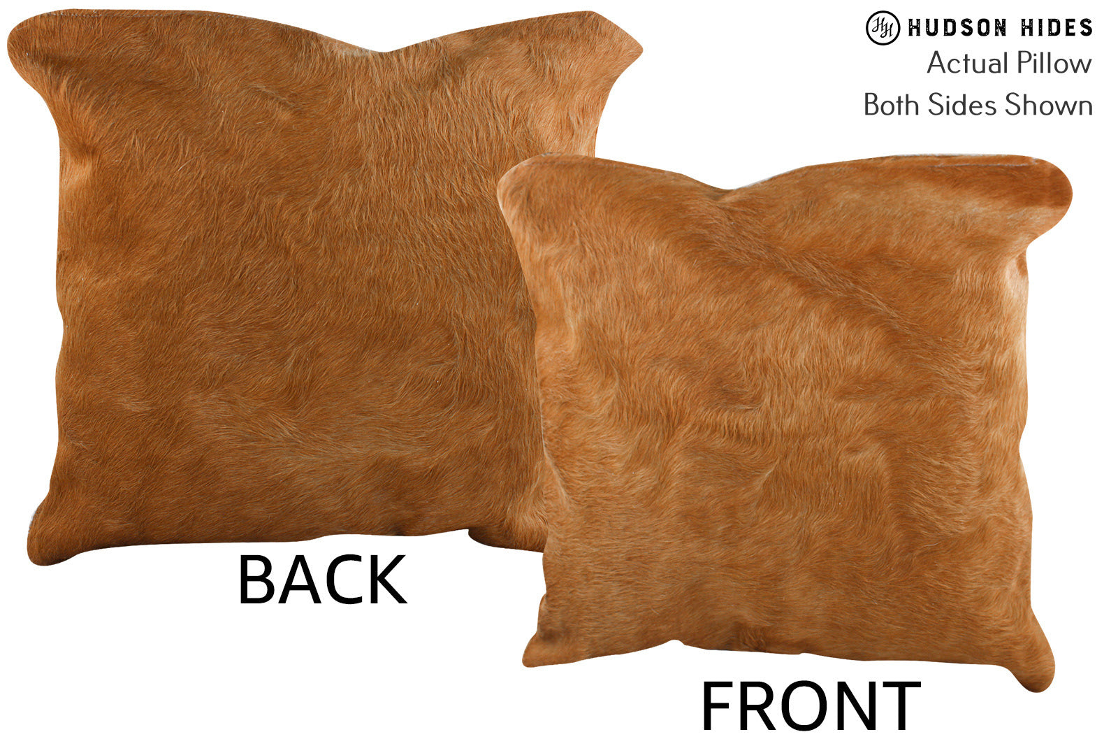 Solid Brown Cowhide Pillow #74374