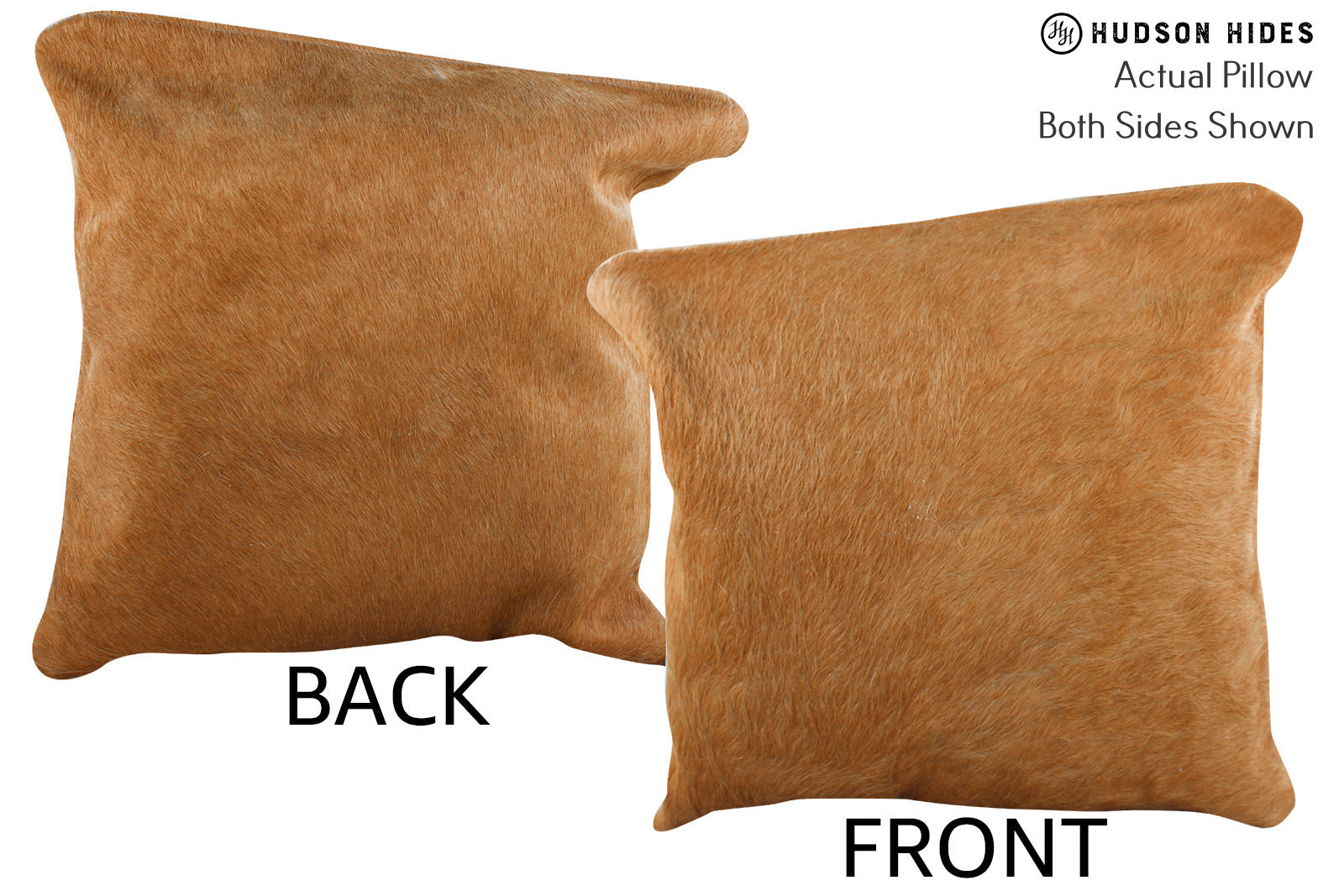 Solid Brown Cowhide Pillow #74379