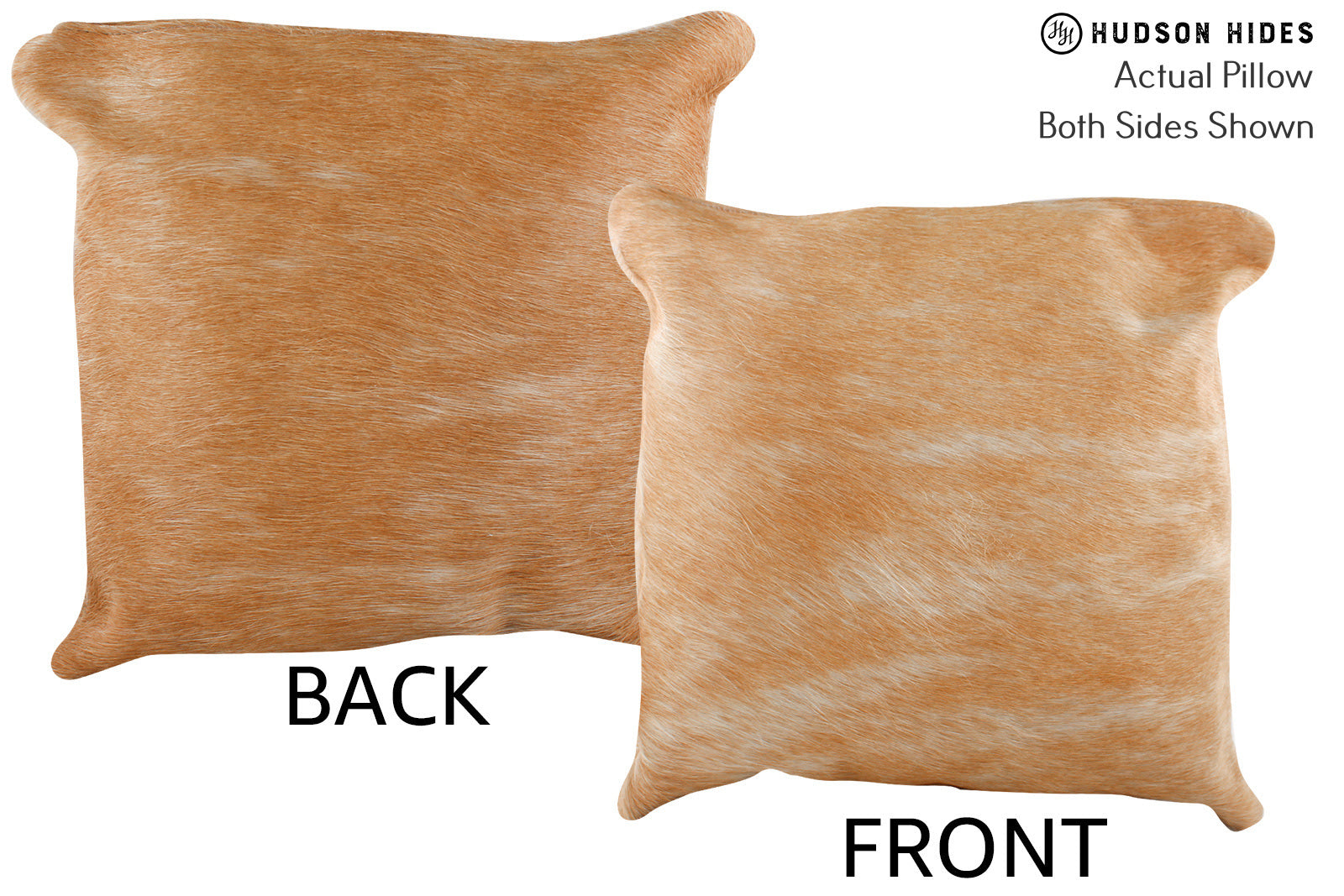 Solid Brown Cowhide Pillow #74594