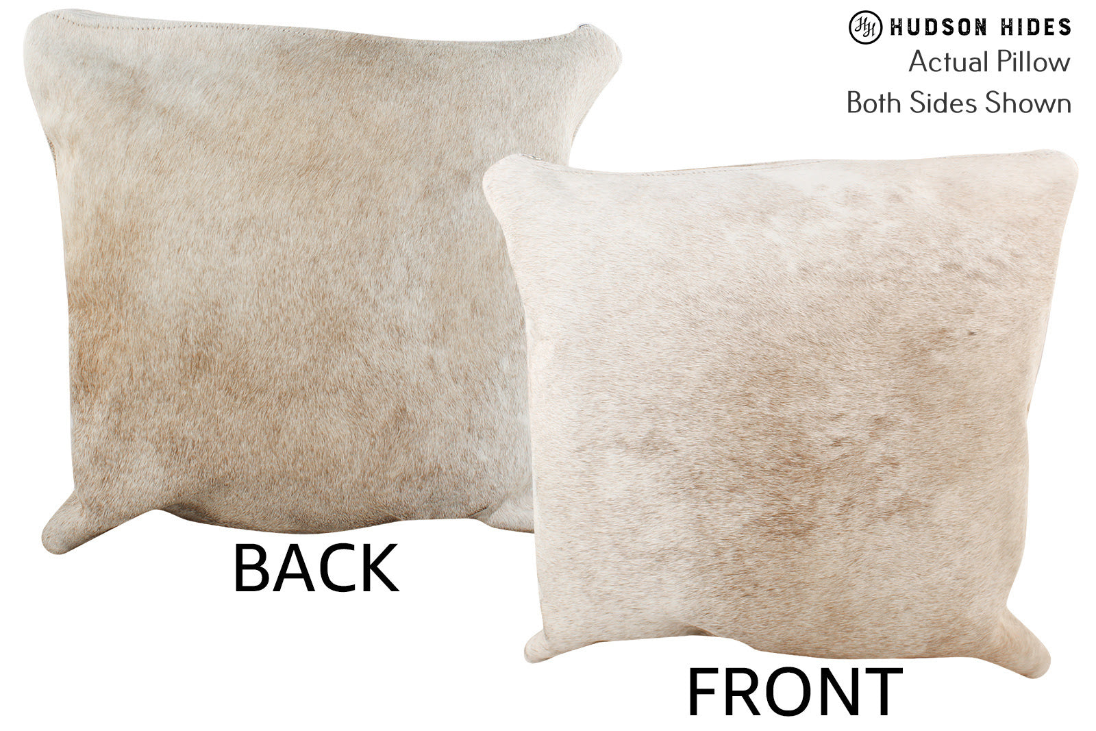 Grey with Beige Cowhide Pillow #74884