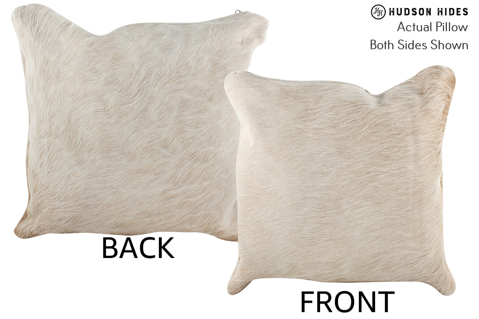 Solid White Cowhide Pillow #74985