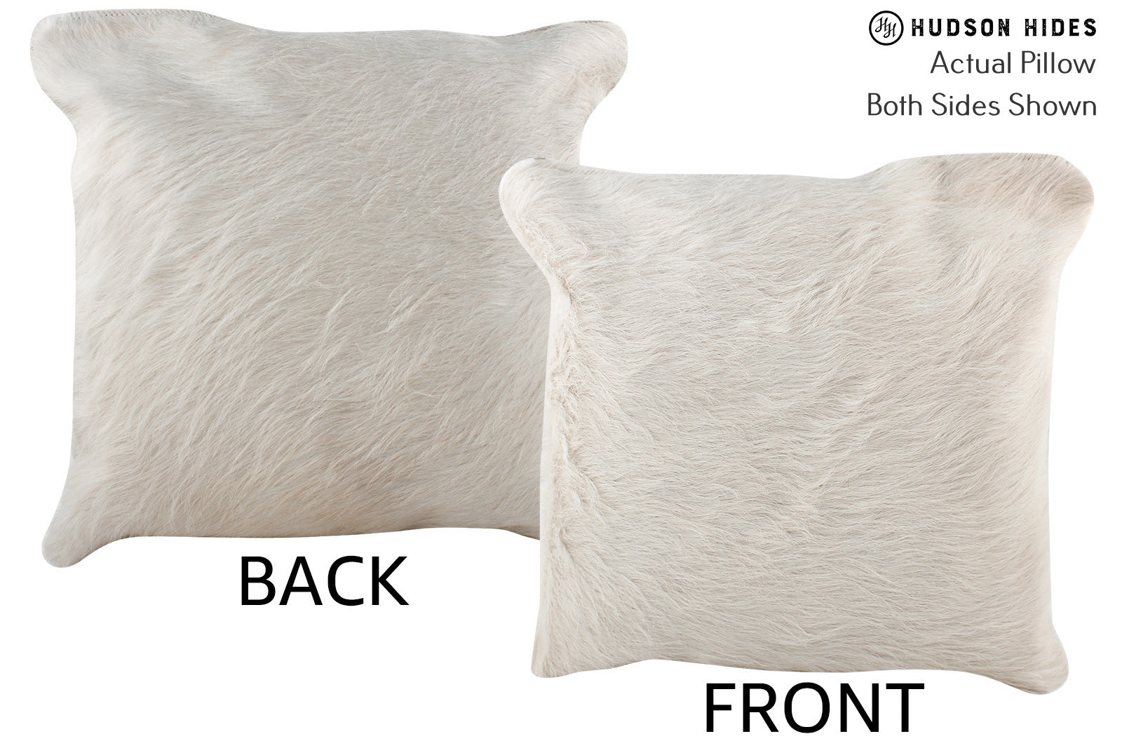 Solid White Cowhide Pillow #75009