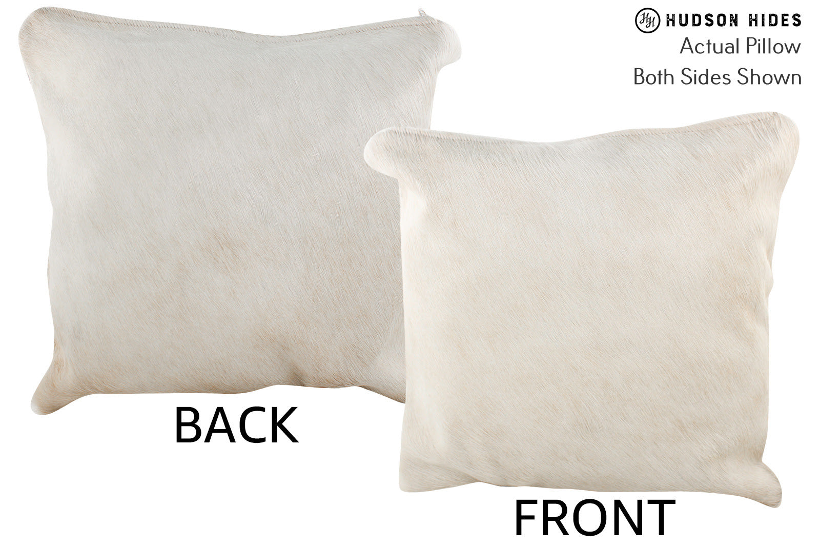 Solid White Cowhide Pillow #75018