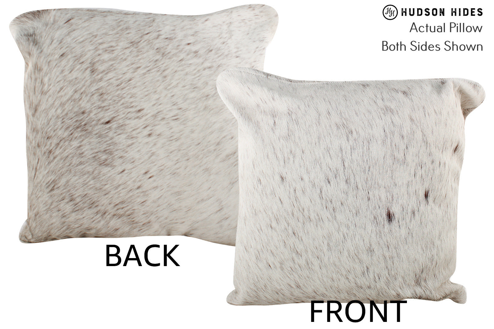 Salt and Pepper Black Cowhide Pillow #75545