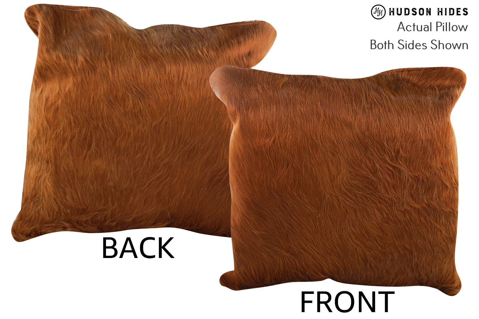 Solid Brown Cowhide Pillow #75854