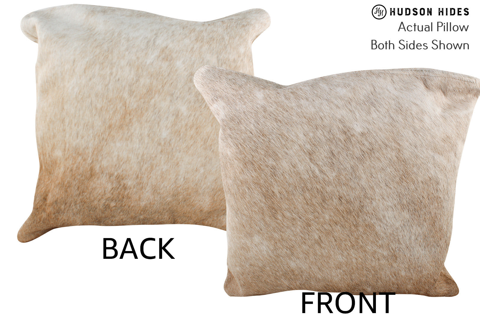 Grey with Beige Cowhide Pillow #75866