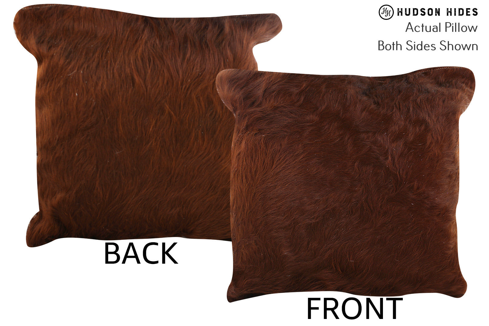 Solid Brown Cowhide Pillow #75904