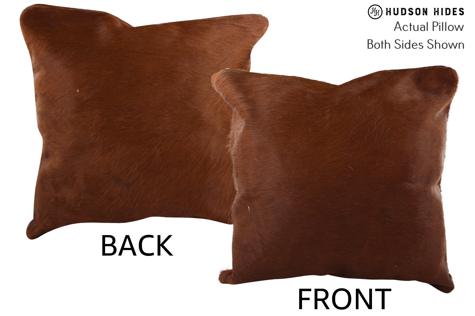 Solid Brown Cowhide Pillow #75974