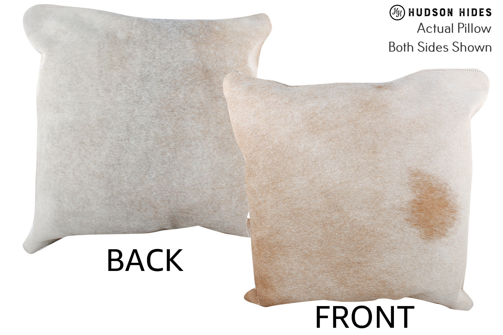 Grey with Beige Cowhide Pillow #76522