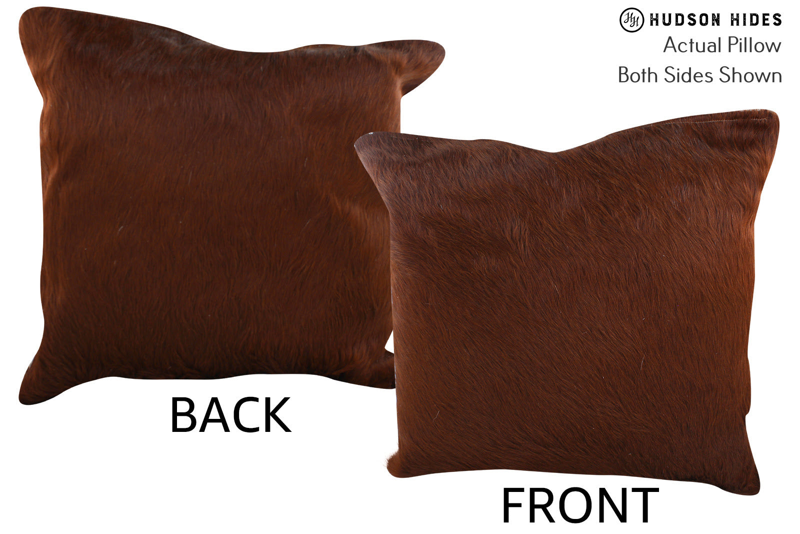 Solid Brown Cowhide Pillow #76672