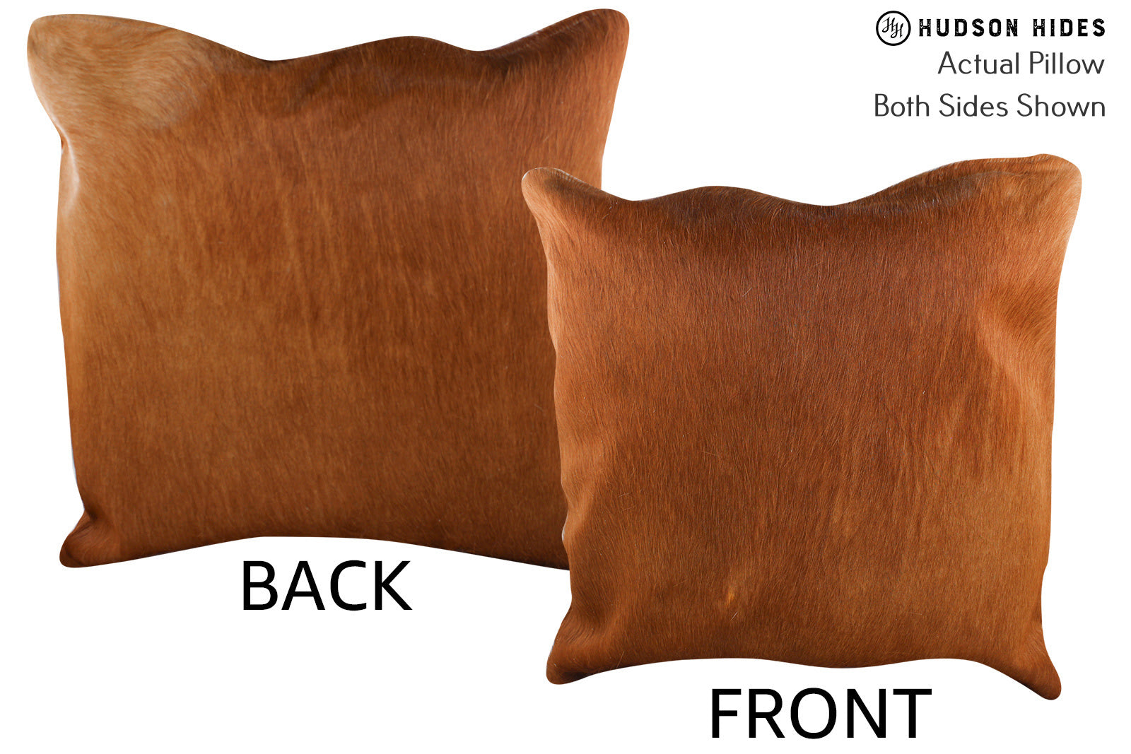 Solid Brown Cowhide Pillow #76676